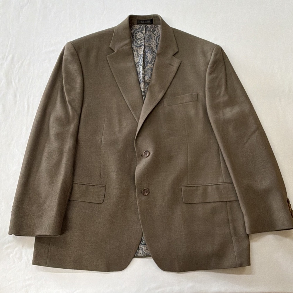 Lauren Ralph Lauren Brown Blazer 44S-2-Button Poly/Viscose 29" Excellent